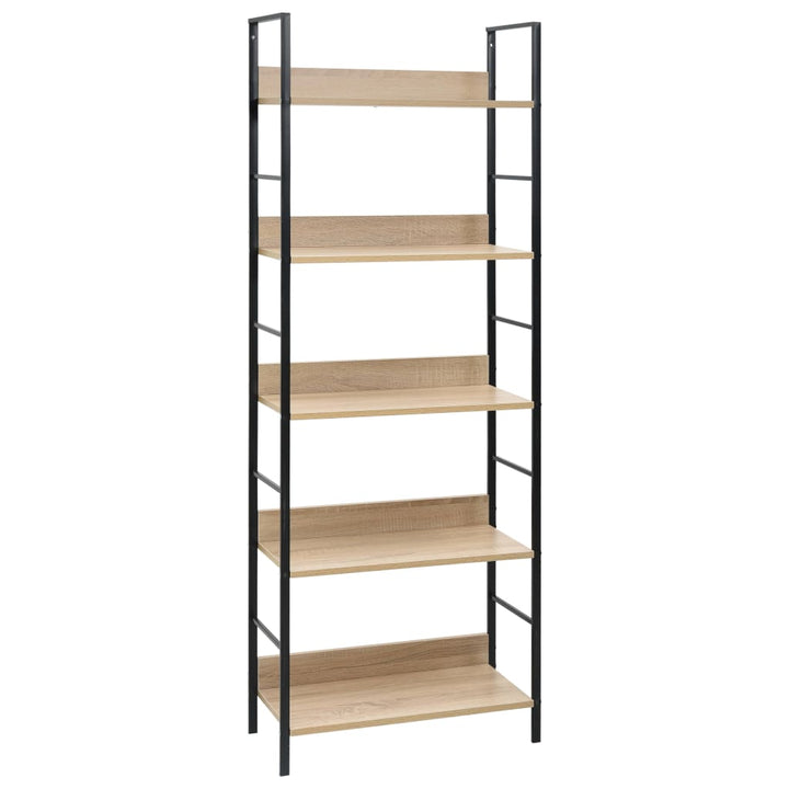 vidaXL 3-Layer Book Shelf Black 23.6"x10.9"x35.6" Engineered Wood-64