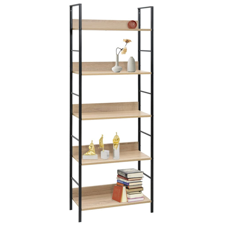 vidaXL 3-Layer Book Shelf Black 23.6"x10.9"x35.6" Engineered Wood-65
