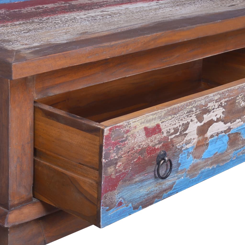 vidaXL Coffee Table End Table Accent Sofa Table Furniture Reclaimed Teak Wood-11