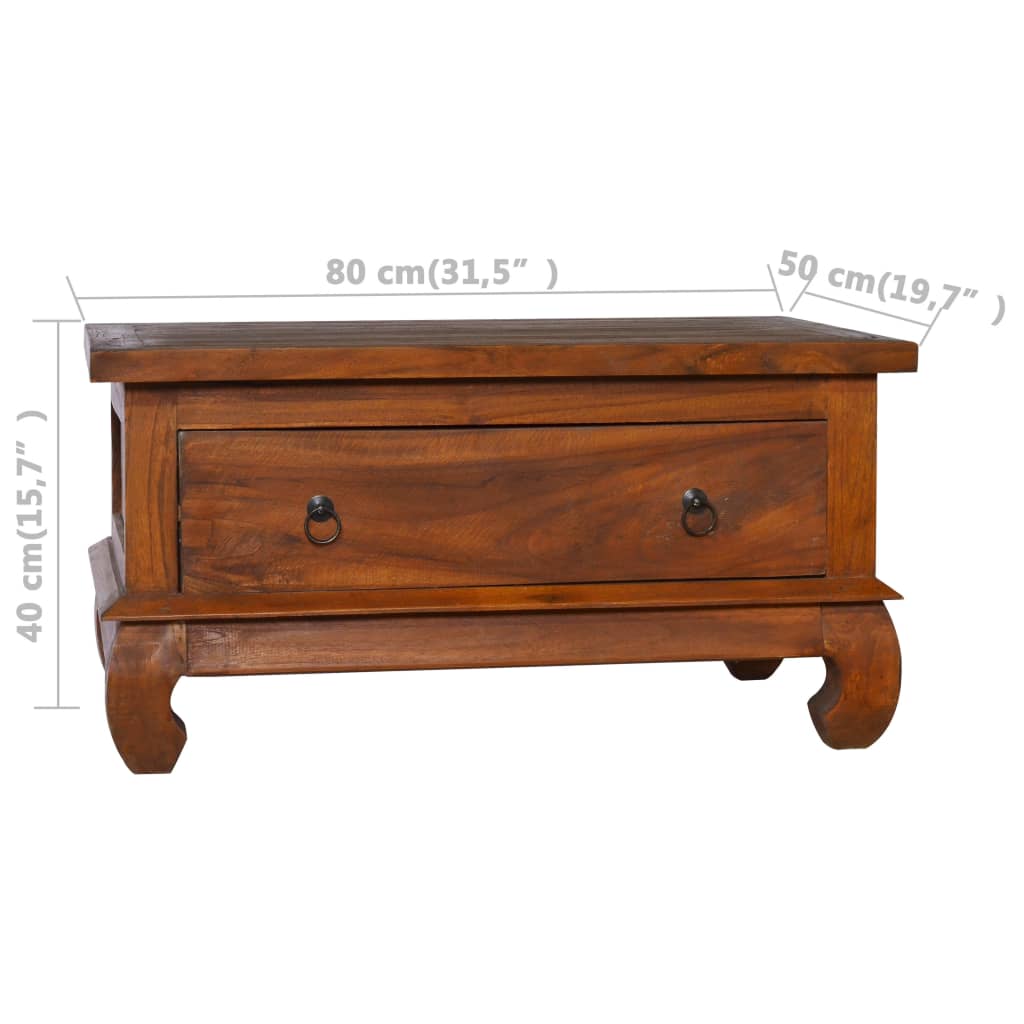vidaXL Coffee Table End Table Accent Sofa Table Furniture Reclaimed Teak Wood-20