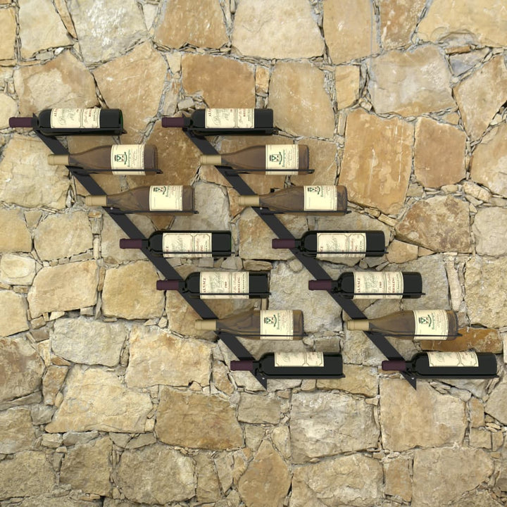 vidaXL Wall Wine Rack Bottle Holder Pantry Wall Mounted Wine Storage Organizer-0