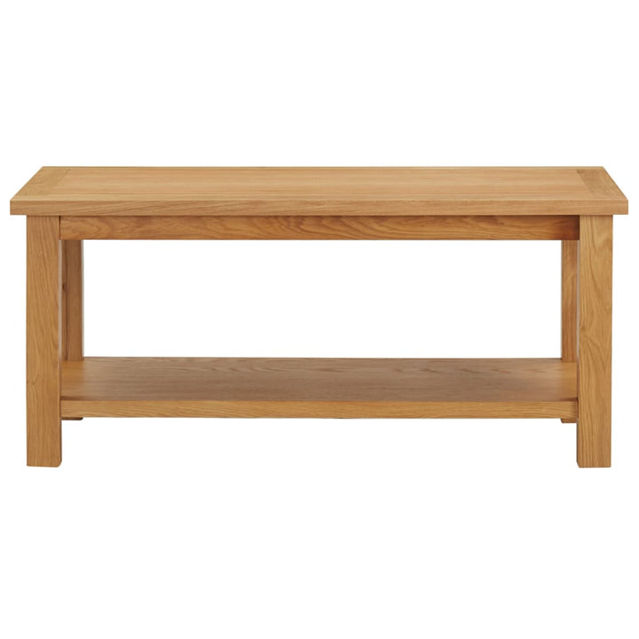 vidaXL Coffee Table End Table with Storage Shelf Sofa Table Solid Wood Oak-12