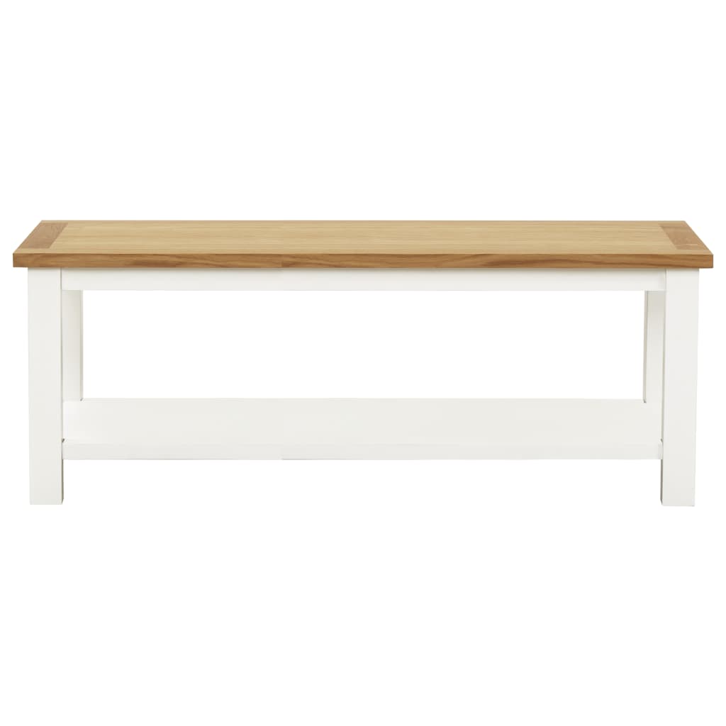 vidaXL Coffee Table End Table with Storage Shelf Sofa Table Solid Wood Oak-0