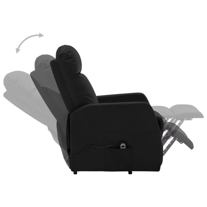 vidaXL Power Lift Recliner Electric Lift Chair for Home Theater Faux Leather-32