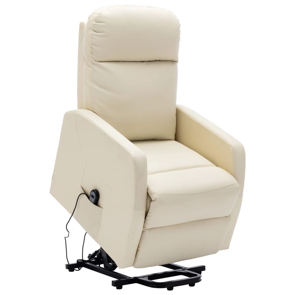 vidaXL Power Lift Recliner Electric Lift Chair for Home Theater Faux Leather-0