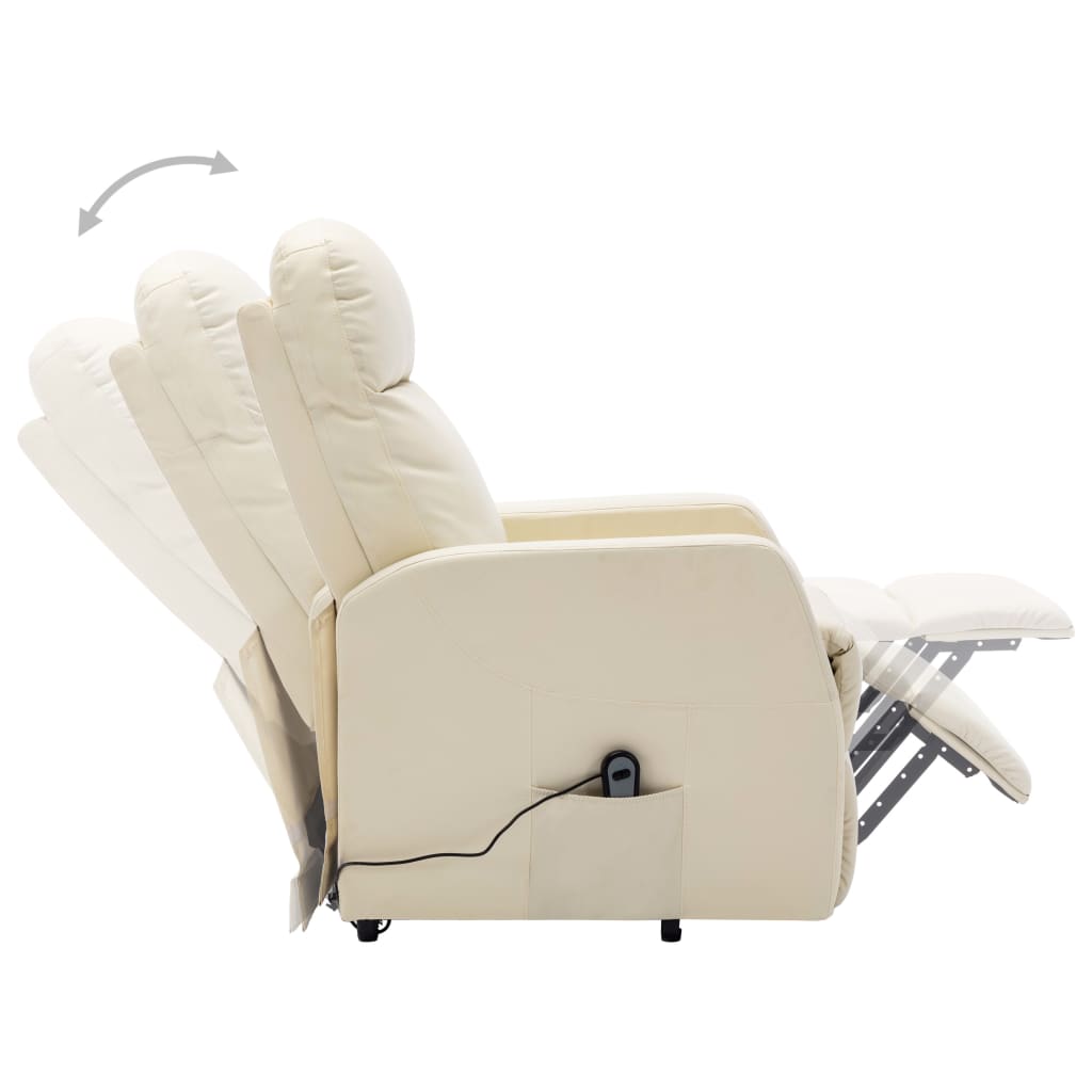 vidaXL Power Lift Recliner Electric Lift Chair for Home Theater Faux Leather-11