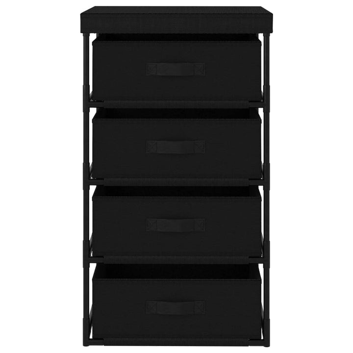 vidaXL Cabinet Storage Rack Drawer Cabinet Shelf with 4 Fabric Baskets Steel-5