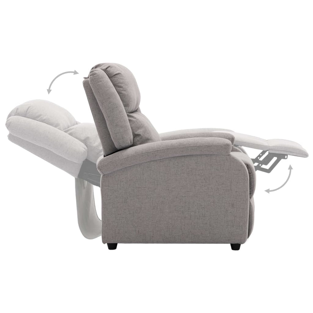 vidaXL Recliner Chair TV Recliner Sofa Seating with Adjustable Footrest Fabric-21