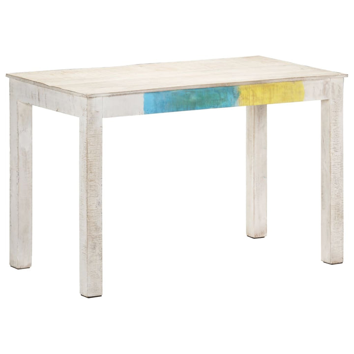 vidaXL Dining Table Kitchen Table Dining Room Table White Solid Mango Wood-12