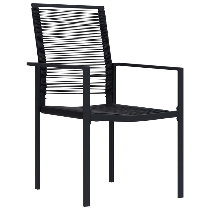 vidaXL 2/4x Patio Chairs PVC Rattan Black Garden Outdoor Chair Furniture-2