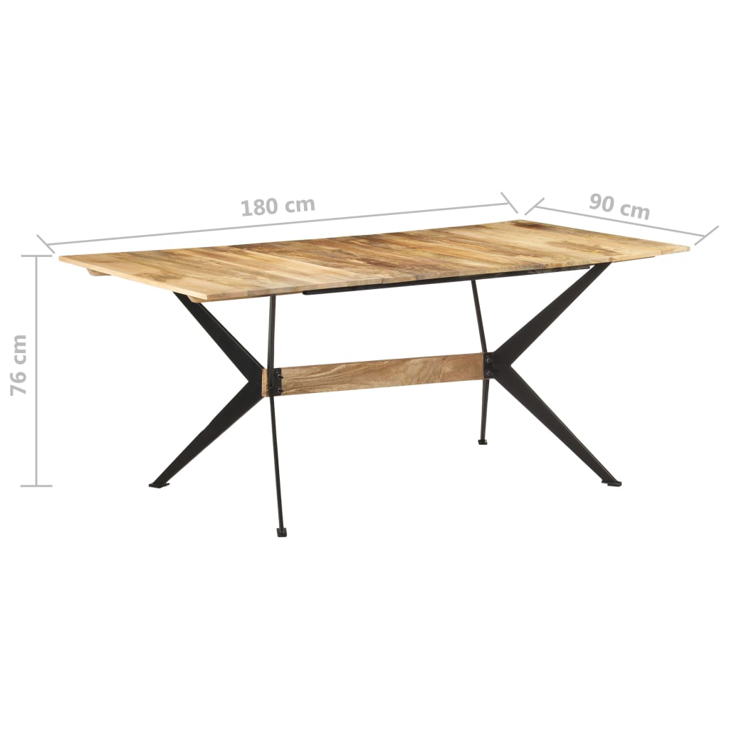 vidaXL Dining Table Kitchen Table Dining Room Dinner Table Solid Mango Wood-15