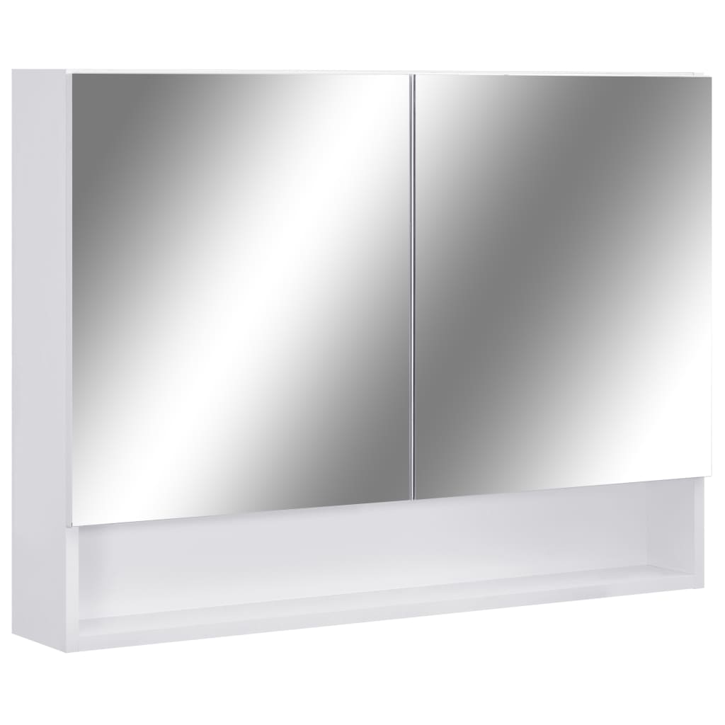 vidaXL LED Bathroom Mirror Cabinet Storage Vanity Wall Cabinet Furniture MDF-10