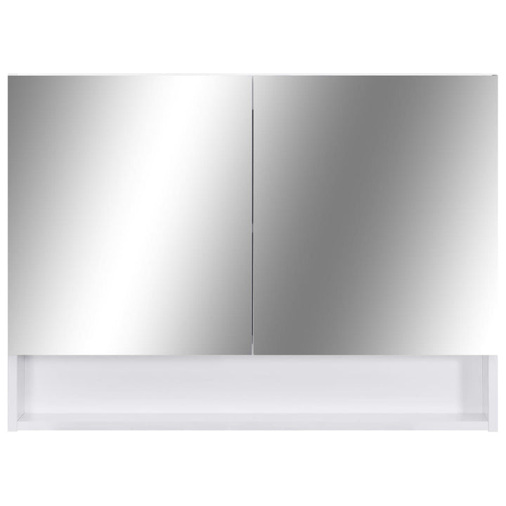 vidaXL LED Bathroom Mirror Cabinet Storage Vanity Wall Cabinet Furniture MDF-5