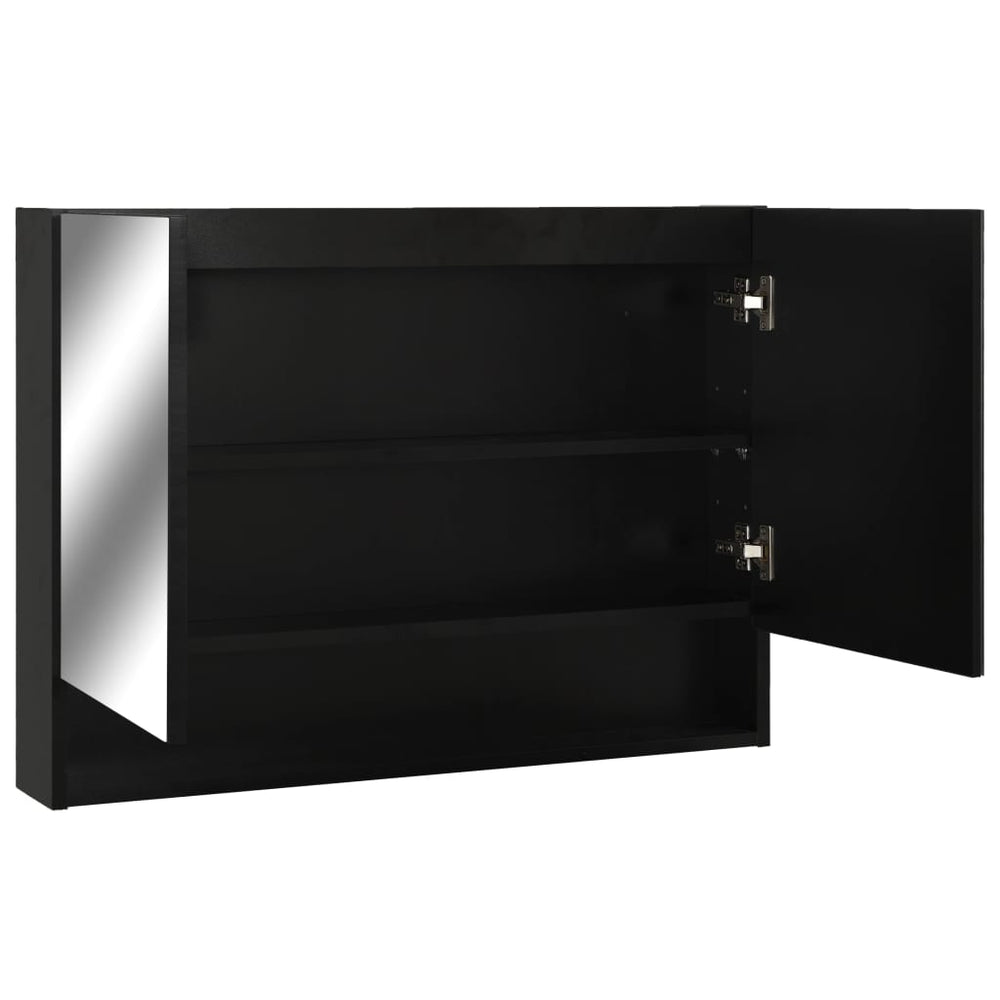 vidaXL LED Bathroom Mirror Cabinet Storage Vanity Wall Cabinet Furniture MDF-0
