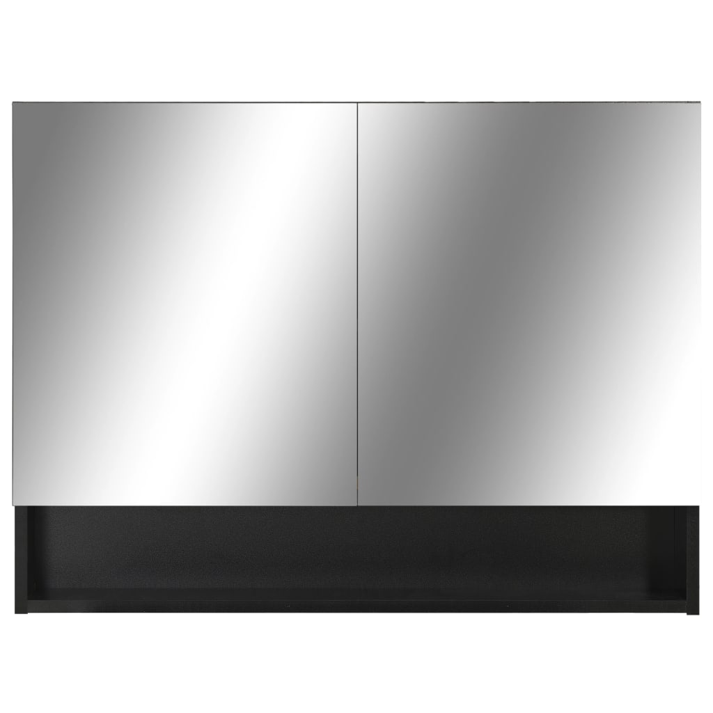 vidaXL LED Bathroom Mirror Cabinet Storage Vanity Wall Cabinet Furniture MDF-3