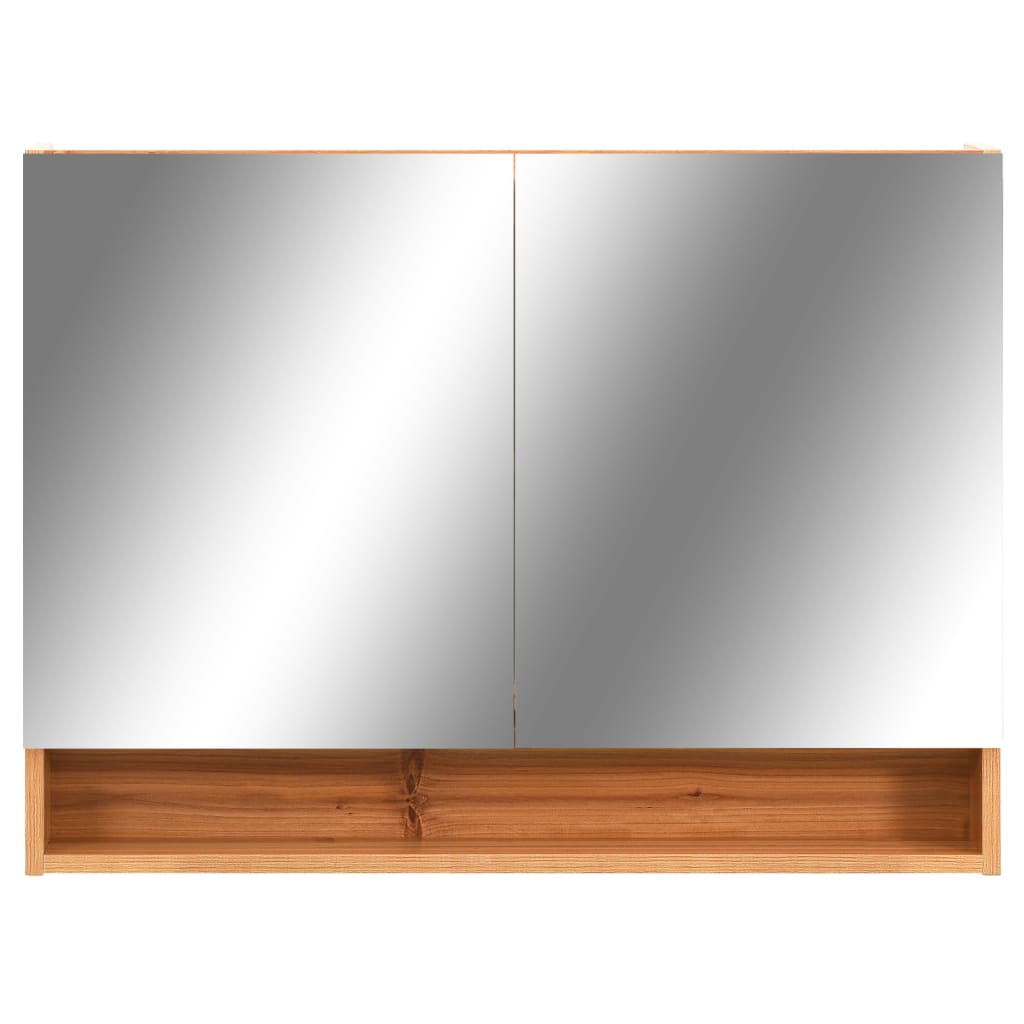 vidaXL LED Bathroom Mirror Cabinet Storage Vanity Wall Cabinet Furniture MDF-18