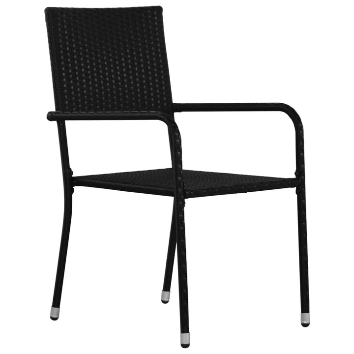 vidaXL Patio Dining Chairs Outdoor Rattan Wicker Dining Chair Poly Rattan-10