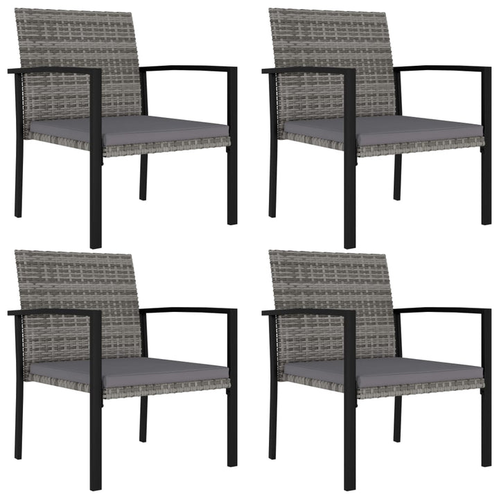 vidaXL Modern Dining Chairs Outdoor Patio Rattan Dining Chair Poly Rattan-5