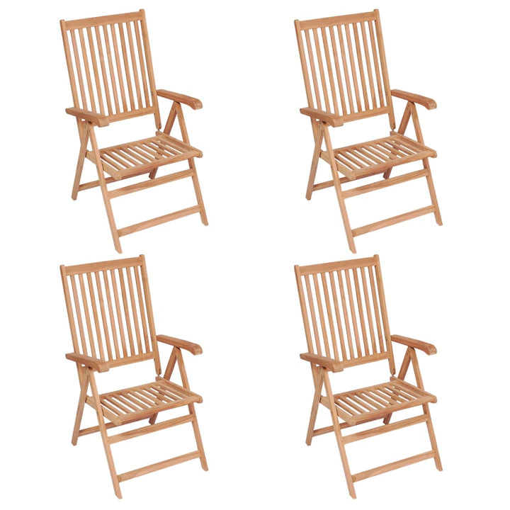 vidaXL Outdoor Recliner Chairs Patio Reclining Lounge Chair Solid Wood Teak-21