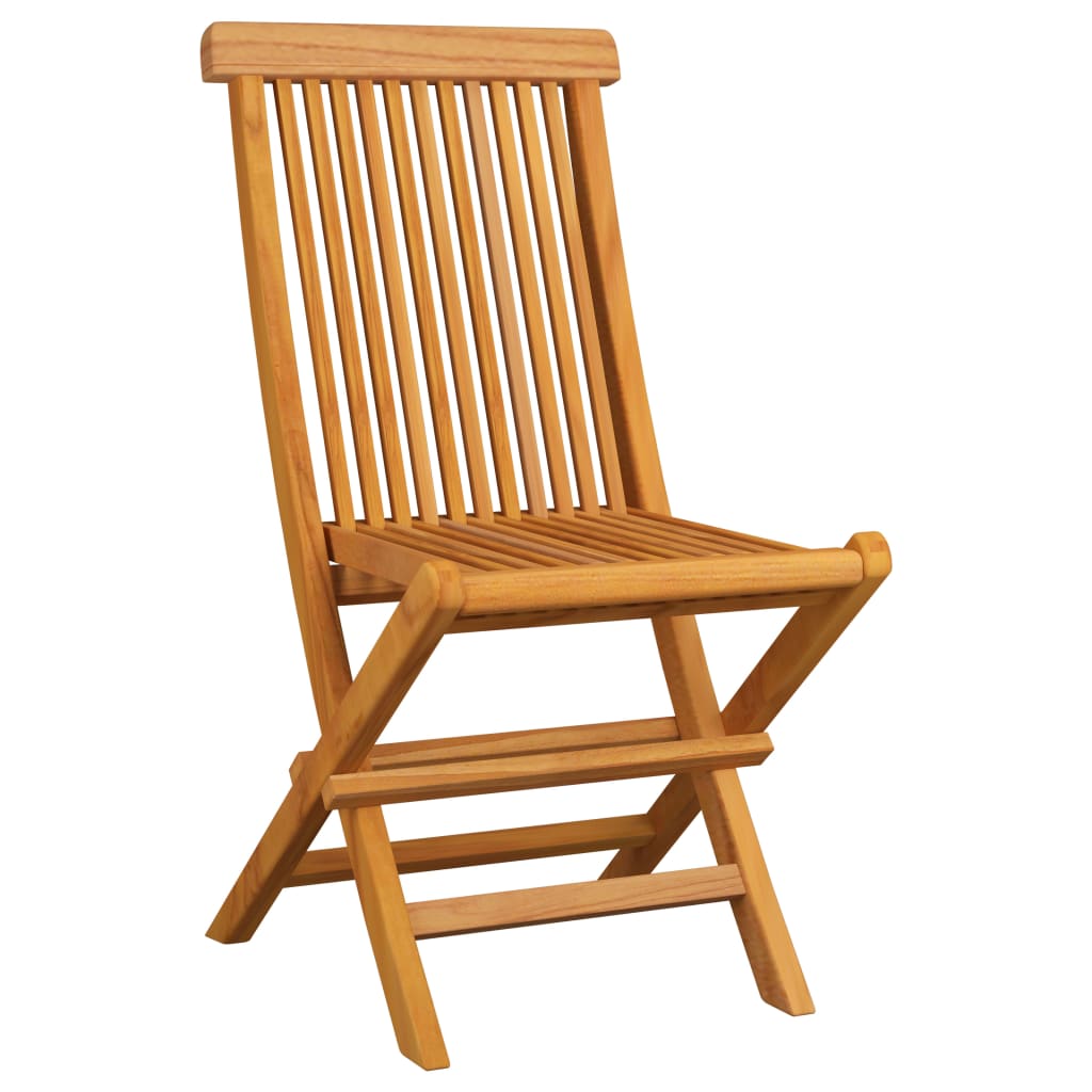 vidaXL Patio Folding Chairs Outdoor Garden Camping Lawn Chair Solid Wood Teak-11