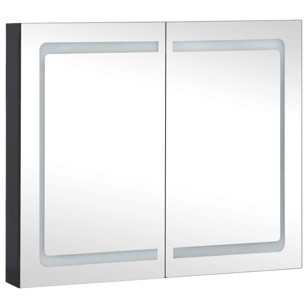 vidaXL LED Bathroom Mirror Cabinet 31.5"x4.8"x26.8"-1