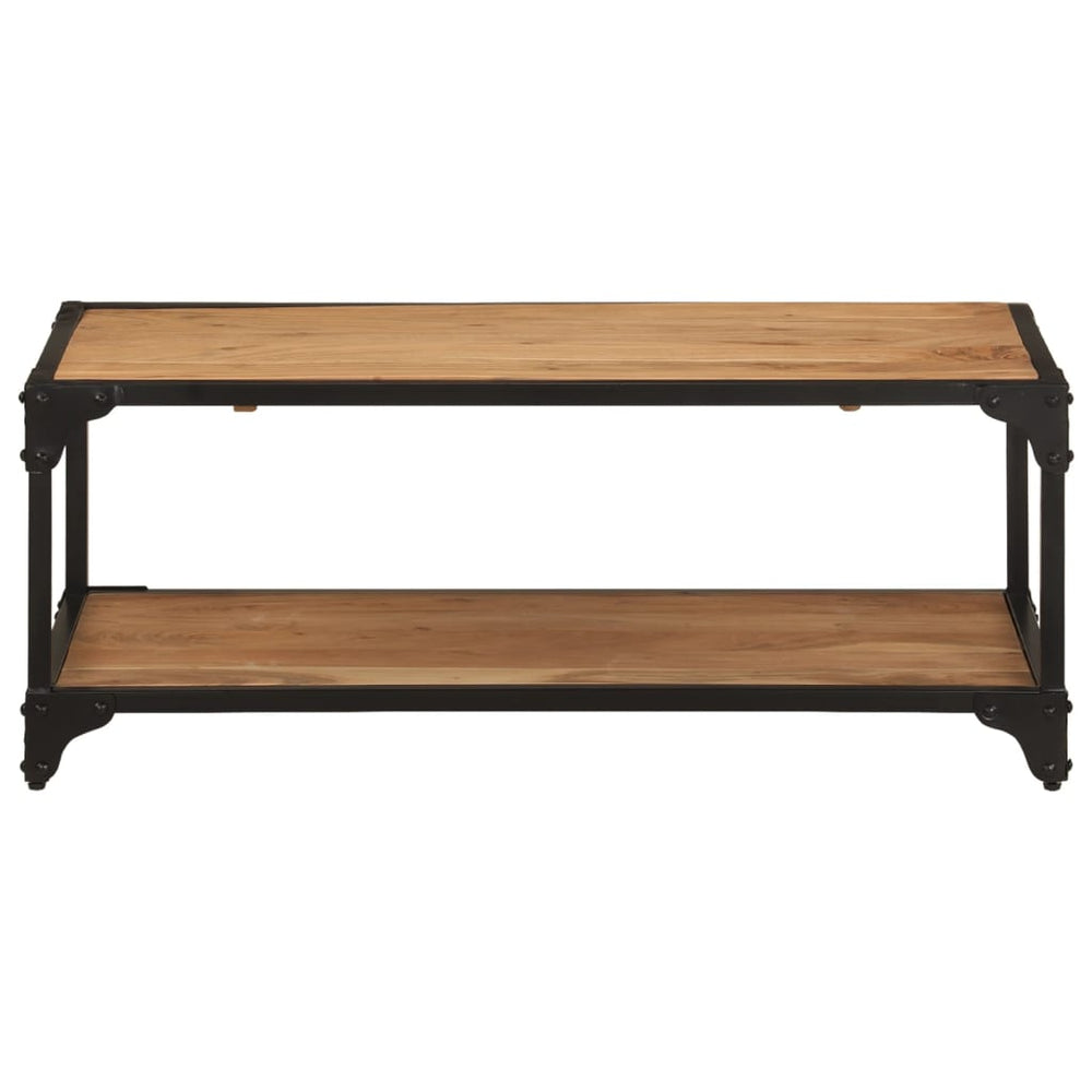 vidaXL Coffee Table 35.4"x17.7"x13.8" Solid Acacia Wood-1