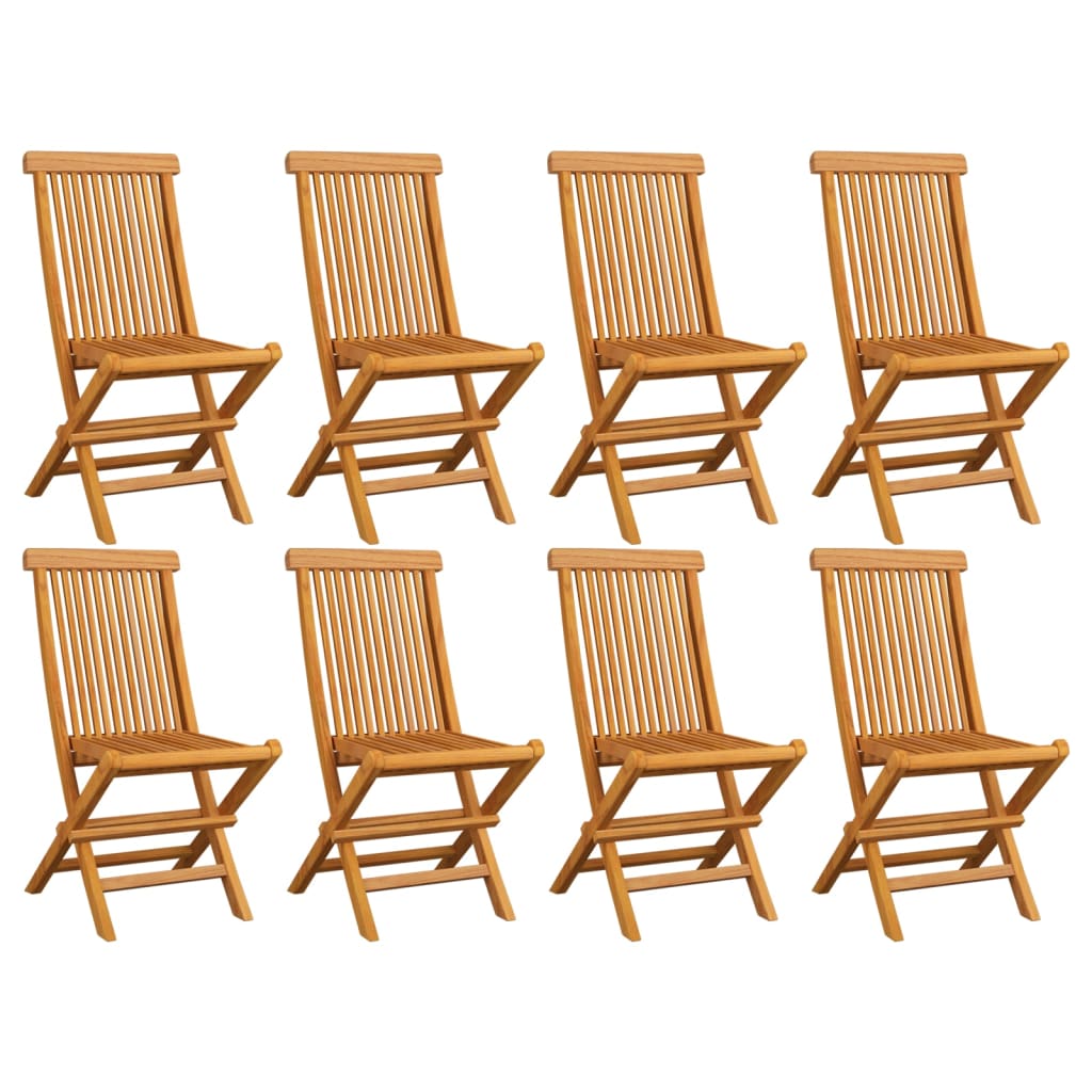 vidaXL Patio Folding Chairs Outdoor Garden Camping Lawn Chair Solid Wood Teak-23