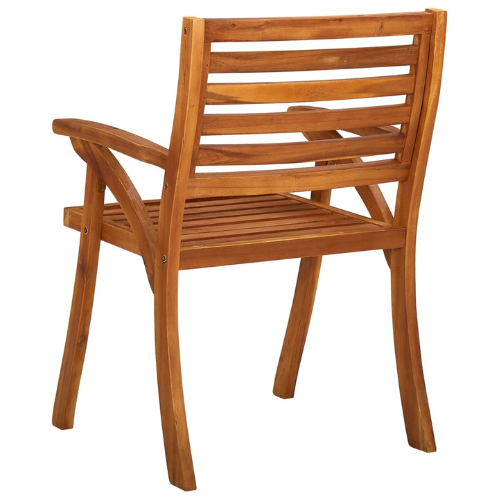 vidaXL Patio Dining Chairs Outdoor Patio Chair with Cushions Solid Wood Acacia-106