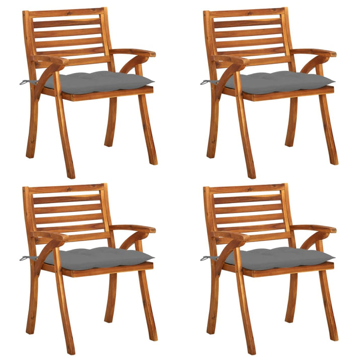 vidaXL Patio Dining Chairs Outdoor Chair for Deck Garden Solid Wood Acacia-22