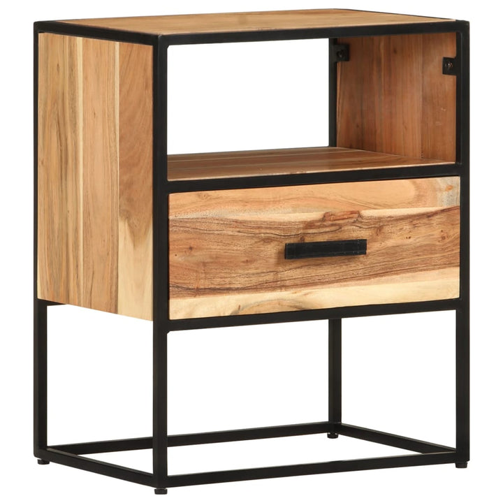 vidaXL Nightstand Storage Bedside Table for Home Bedroom Solid Wood Acacia-16