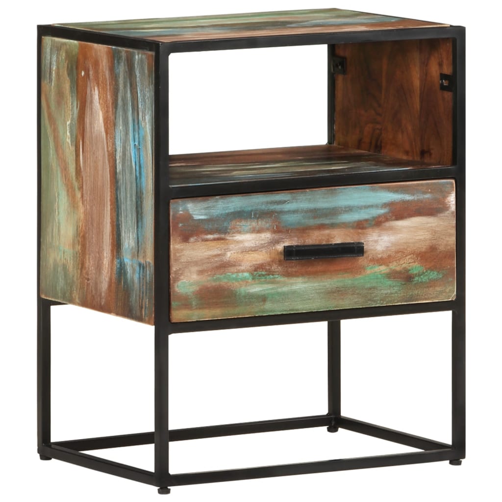 vidaXL Nightstand Storage Bedside Table for Home Bedroom Solid Wood Acacia-10