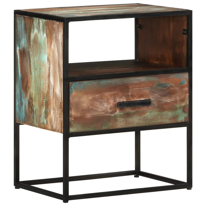 vidaXL Nightstand Storage Bedside Table for Home Bedroom Solid Wood Acacia-15
