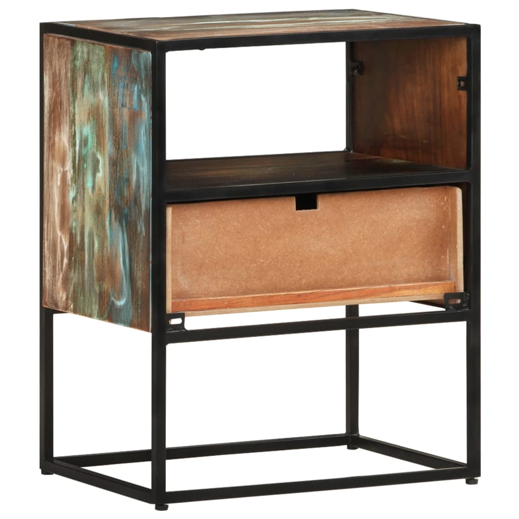 vidaXL Nightstand Storage Bedside Table for Home Bedroom Solid Wood Acacia-8