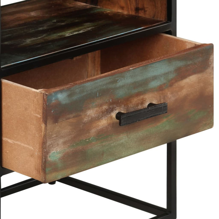 vidaXL Nightstand Storage Bedside Table for Home Bedroom Solid Wood Acacia-12