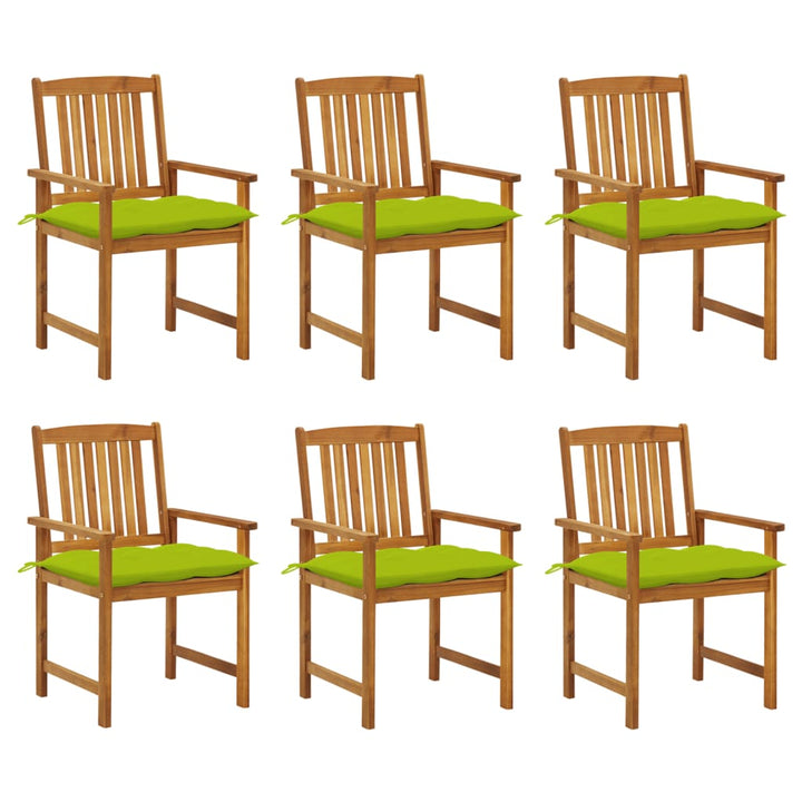 vidaXL Patio Chairs Outdoor Patio Dining Chair with Cushions Solid Wood Acacia-51