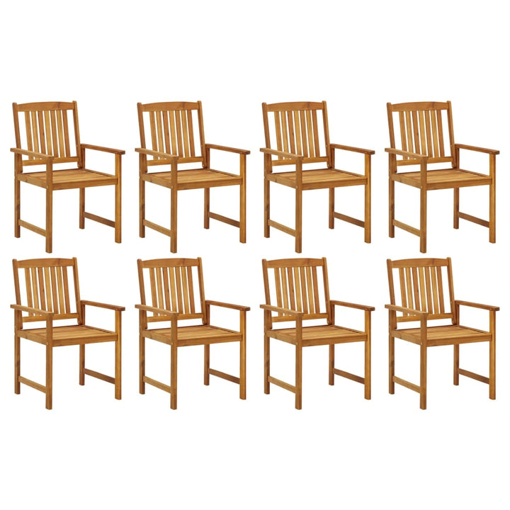 vidaXL Patio Chairs Outdoor Patio Dining Chair with Cushions Solid Wood Acacia-26