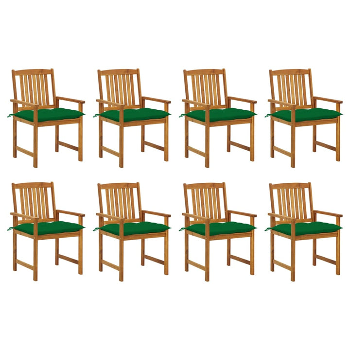 vidaXL Patio Chairs Outdoor Patio Dining Chair with Cushions Solid Wood Acacia-71