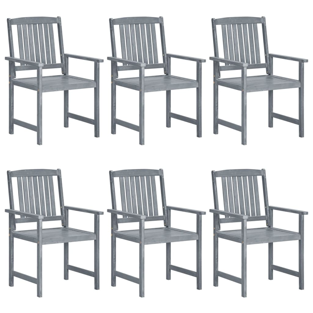 vidaXL Patio Chairs Outdoor Dining Chair for Deck Garden Solid Wood Acacia-11