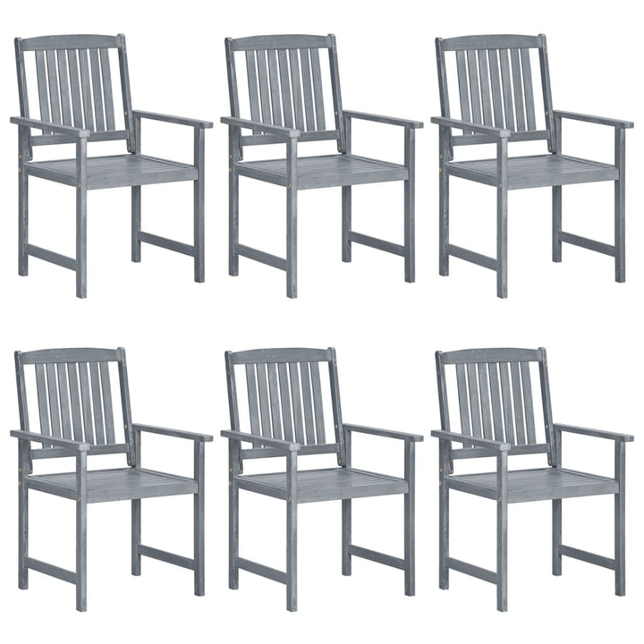 vidaXL Patio Chairs Outdoor Dining Chair for Deck Garden Solid Wood Acacia-11