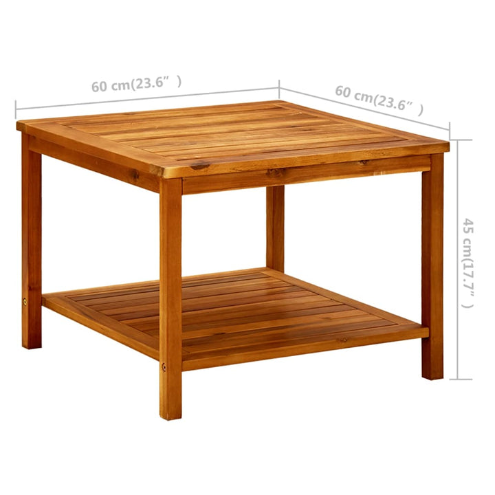 vidaXL Side Table End Table Coffee Table Indoor Outdoor Solid Wood Acacia-5