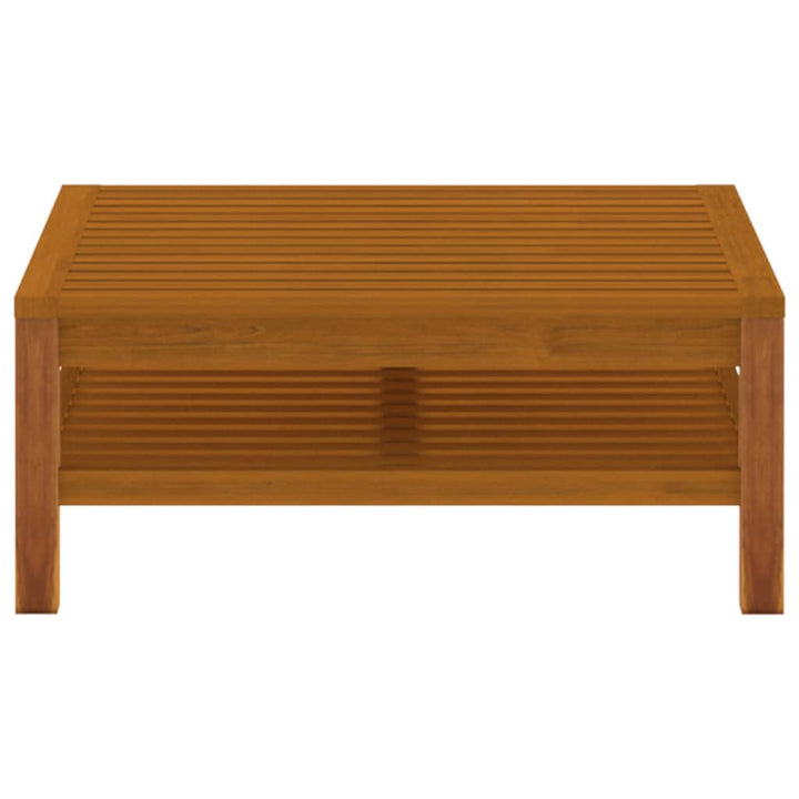 vidaXL Coffee Table 25.6"x25.6"x13.8" Solid Acacia Wood-2