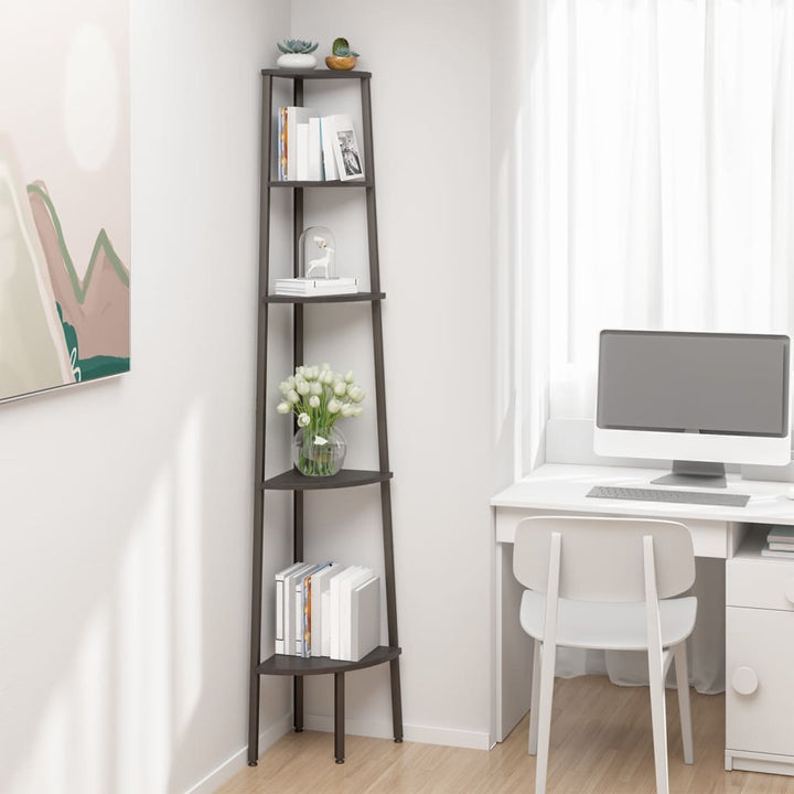 vidaXL 5-Tier Corner Shelf Storage Display Bookshelf for Home Living Room-15