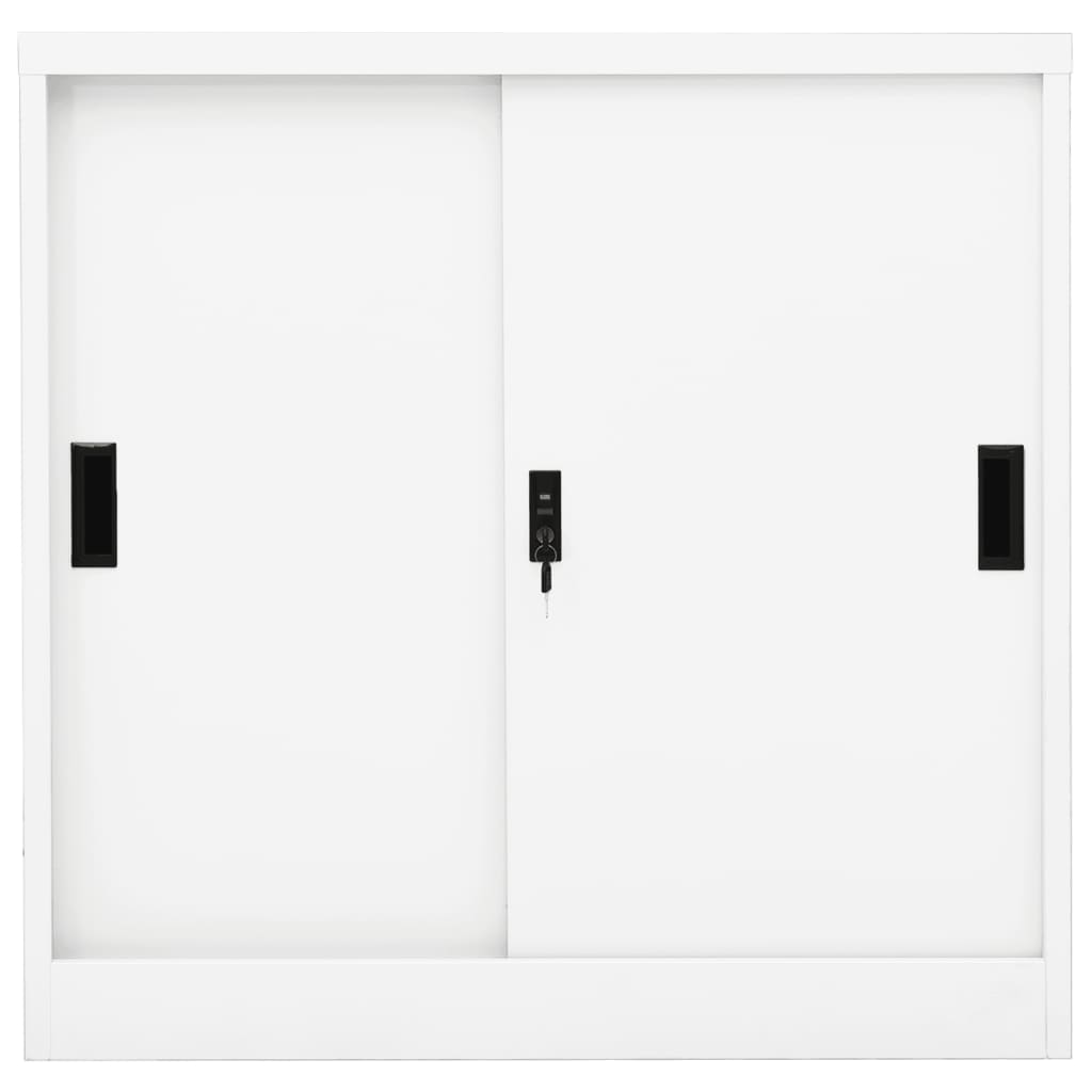 vidaXL Office Cabinet with Sliding Door Anthracite 35.4"x15.7"x35.4" Steel-18