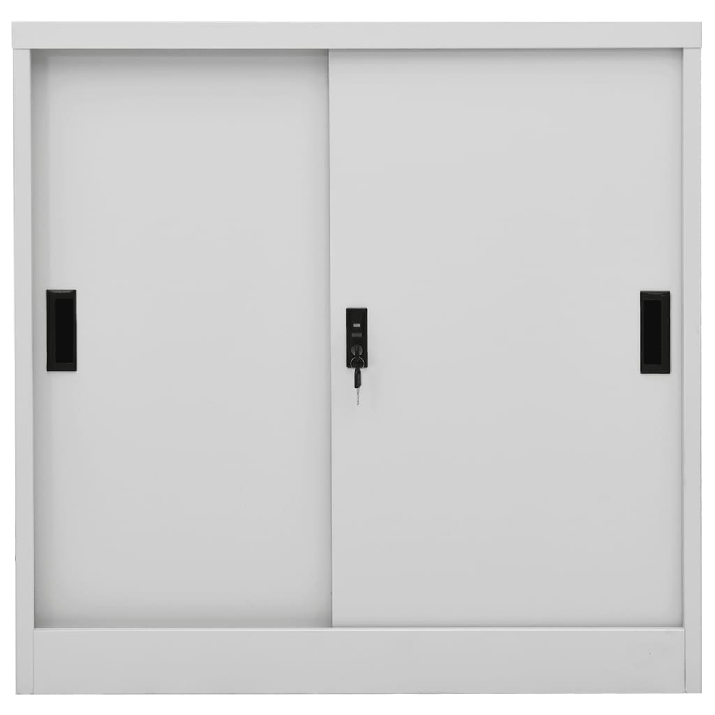 vidaXL Office Cabinet with Sliding Door Anthracite 35.4"x15.7"x35.4" Steel-17