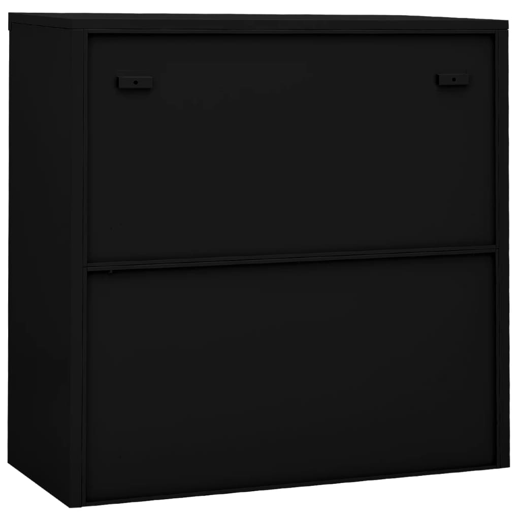 vidaXL Office Cabinet with Sliding Door Anthracite 35.4"x15.7"x35.4" Steel-33