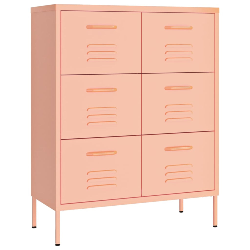 vidaXL Drawer Cabinet Freestanding Storage File Cabinet for Home Office Steel-10