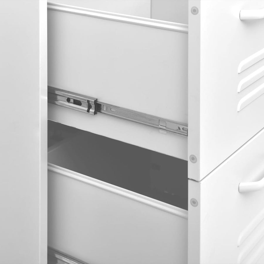 vidaXL Drawer Cabinet Freestanding Storage File Cabinet for Home Office Steel-20