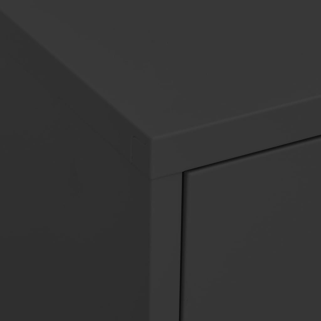 vidaXL Storage Cabinet Freestanding Drawer File Cabinet for Home Office Steel-27