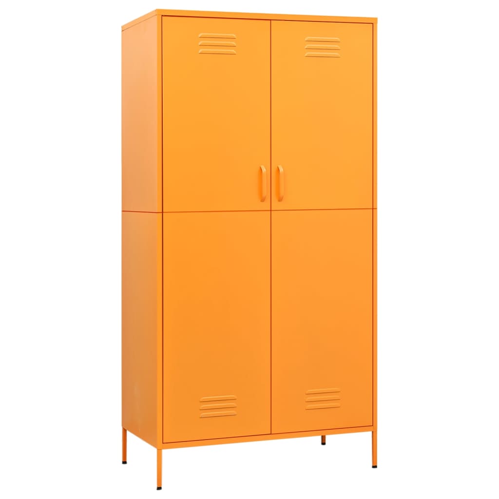 vidaXL Wardrobe Armoire Closet Clothes Storage Organizer for Bedroom Steel-16