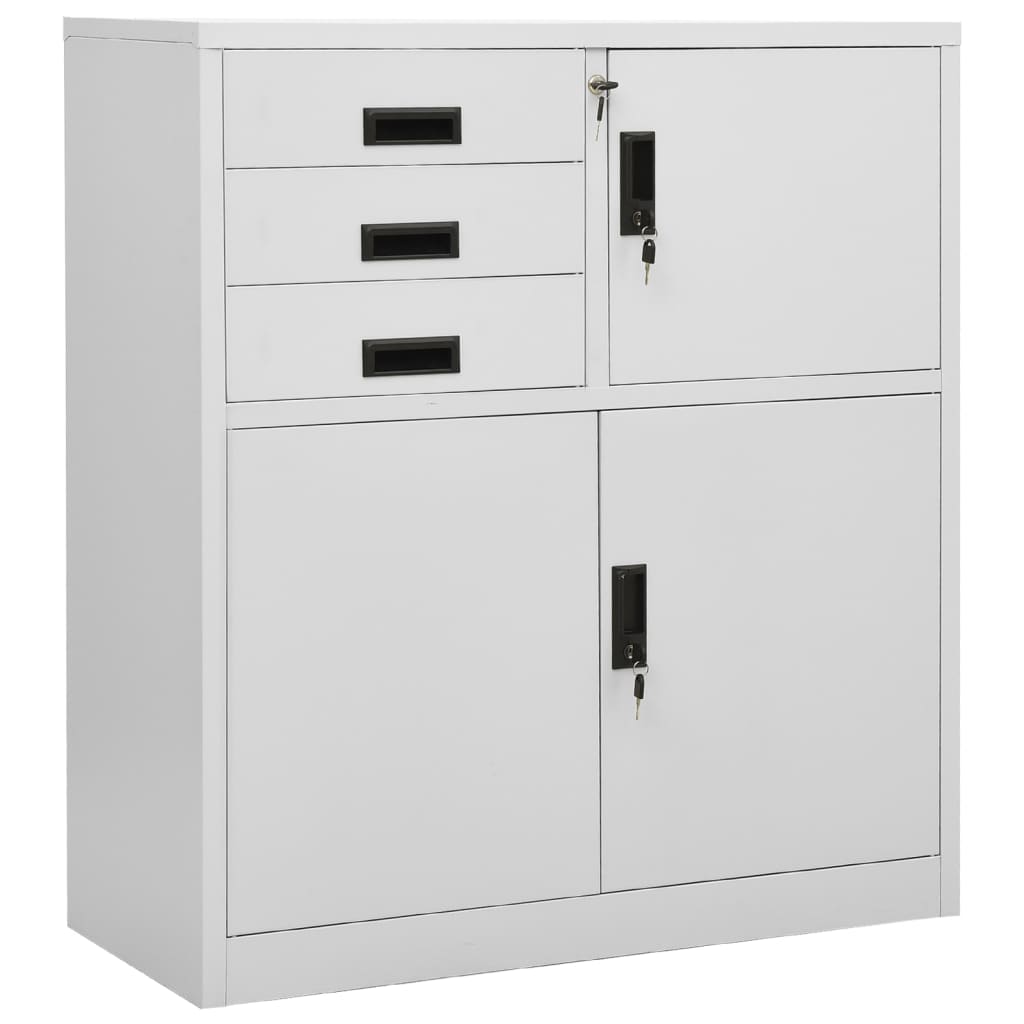 vidaXL Office Cabinet Anthracite 35.4"x15.7"x40.2" Steel-23